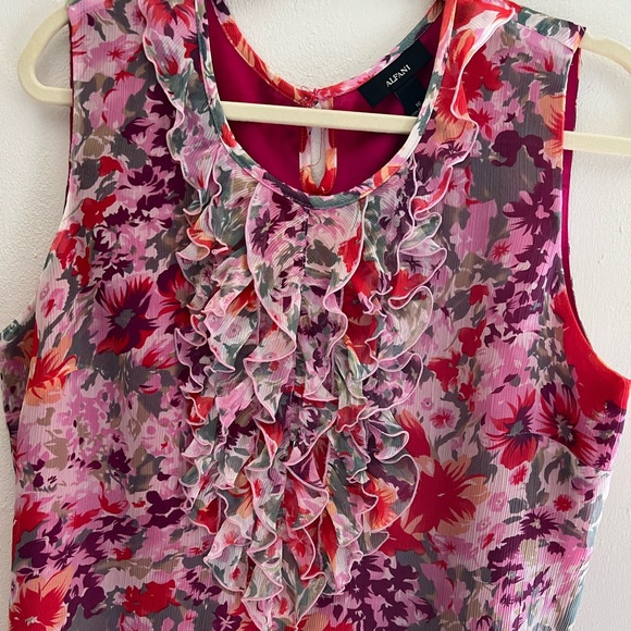 ALFANI Floral Blouse Size 16 - Picture 4 of 11